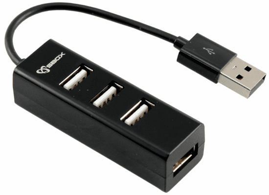 S-box H-204 USB hub, USB 4x, crni (H-204)