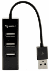 S-box H-204 USB hub, USB 4x, crni (H-204)