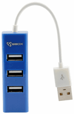 S-box H-204 USB hub, USB 4x, plavi (H-204BL)