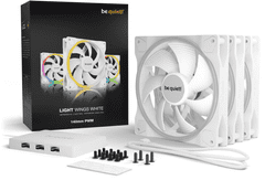 Be quiet! Pure Wings 3 ventilator, 140mm, 4-pinski, PWM, RGB, bijeli, 3 komada (BL102)