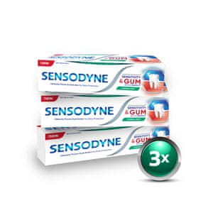  Sensodyne Sensitivity&Gum pasta za zube, 3x75 ml