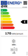 VOX electronics VF1550E zamrzivač, 103 l, bijela