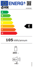 VOX electronics KS2830E hladnjak, 255 l, bijeli