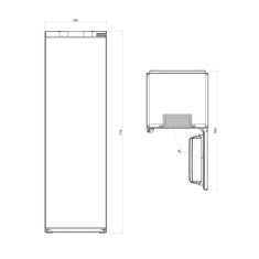 VOX electronics IKS2790E ugradbeni hladnjak, 294 l, bijeli