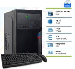 PCplus E-machine stolno računalo, i5-14400, 16GB, SSD1TB, DOS + tipkovnica, miš (145786)