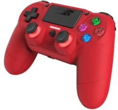 DragonShock Mizar gamepad, bežični, PS4, PC, svijetlo crvena