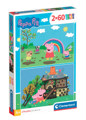 Clementoni slagalica, Peppa Pig, 2x60 (21622)