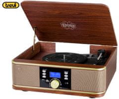 Trevi TT 1042 BT gramofon / radio prijemnik, smeđe-srebrna