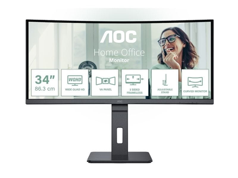 Pro-line CU34P3CV LED monitor, 86,36 cm (34), VA, WQHD, zakrivljen 