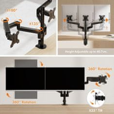 VonHaus trostruki stolni nosač za monitor VONTV-3000111, do 81,28 cm (32)