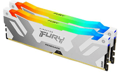 Kingston Fury Renegade memorija (RAM), RGB, XMP, DDR5, 2x16GB, 7600, CL38, DIMM, bijela (KF576C38RWAK2-32)