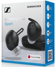 Sennheiser Momentum Sport bežične slušalice, True Wireless, crna