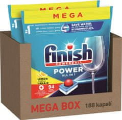 Finish Power All in 1 tablete za perilicu posuđa, 188 komada