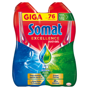  Somat Excellence Duo gel za perilicu posuđa, 76 pranja