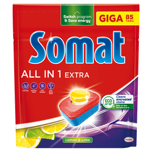  Somat All in 1 Extra tablete za perilicu posuđa, limun, 85/1 