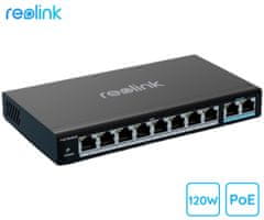 Reolink RLA-PS1 PoE switch / prekidač, 120W, do 8 kamera, 4KV, Plug & Play