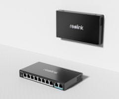 Reolink RLA-PS1 PoE switch / prekidač, 120W, do 8 kamera, 4KV, Plug & Play