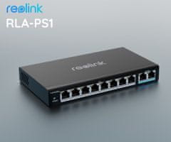 Reolink RLA-PS1 PoE switch / prekidač, 120W, do 8 kamera, 4KV, Plug & Play