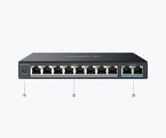 Reolink RLA-PS1 PoE switch / prekidač, 120W, do 8 kamera, 4KV, Plug & Play