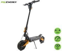 MS ENERGY Vortex električni romobil, 25,4 cm, 2 x 1200 W, do 70 km, 52 V 18 Ah, zlatno-crna