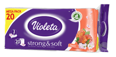 Violeta Strong&Soft toaletni papir, 3 sloja, breskva, 20/1