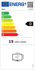 ASUS VZ24EHF monitor, 60,45cm (23,8), IPS, FHD, 100Hz (90LM07C0-B01470)