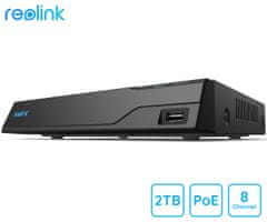 Reolink NVS8 jedinica za snimanje, 2TB disk, povezivanje do 8 kamera, memorija do 6TB