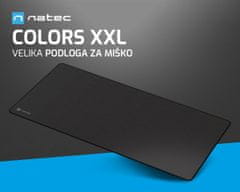 Natec Colours XXL podloga za miš, 800x400 mm, crna