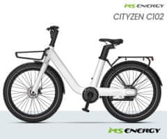 MS ENERGY Cityzen C102 električni bicikl, sklopivi, do 70 km, bijela