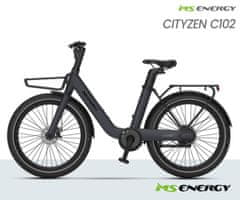 MS ENERGY Cityzen C102 električni bicikl, sklopivi, do 70 km, siva