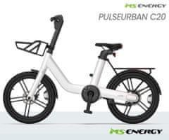 MS ENERGY Pulseurban C20 električni bicikl, 250W, do 70 km, bijela