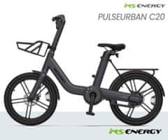 MS ENERGY Pulseurban C20 električni bicikl, 250W, do 70 km, siva