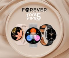 Forever ForeVive 5 SB-365 pametni sat, Bluetooth, Android+iOS, IP68, ružičasto zlato