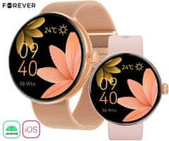 Forever ForeVive 5 SB-365 pametni sat, Bluetooth, Android+iOS, IP68, ružičasto zlato