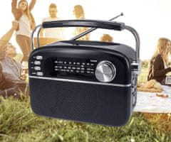 Manta RDI918B SOLAR radio prijemnik, FM/AW/SW, Bluetooth, USB/AUX-in/microSD