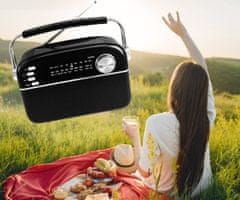 Manta RDI918B SOLAR radio prijemnik, FM/AW/SW, Bluetooth, USB/AUX-in/microSD