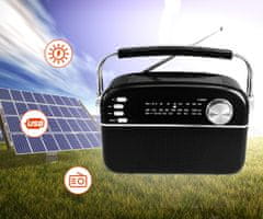 Manta RDI918B SOLAR radio prijemnik, FM/AW/SW, Bluetooth, USB/AUX-in/microSD