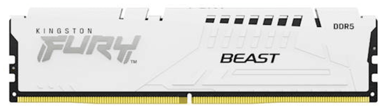 Kingston 6000 FURY Beast RAM memorija, DDR5, 16GB, CL30, DIMM, bijeli (KF560C30BWE-16)