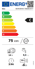 Beko BDIN38440 ugradbena perilica posuđa
