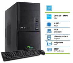 PCplus e-office stolno računalo, i5-11400, 16GB, SSD1TB, DOS + tipkovnica, miš (146402)