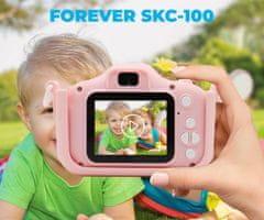 Forever SKC-100 dječji fotoaparat, ružičasta