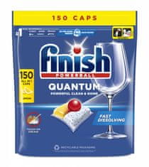 Finish Quantum All-in-1 tablete za perilicu posuđa, Lemon Sparkle, 150/1