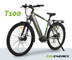 MS ENERGY električni bicikl t100, trekking, 29, 250W 80Nm, 8 brzina Shimano, do 130km, do 25km/h, 36V 15Ah baterija