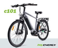 MS ENERGY električni bicikl c101, cestovni, 27.5, 250W 80Nm, 8 brzina Shimano, do 130km, do 25km/h, 36V 14Ah baterija