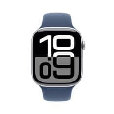 Apple Watch S10 GPS ura, 42mm, aluminij, srebrna z Denim Sport paščkom, S/M (mwwa3qh/a)