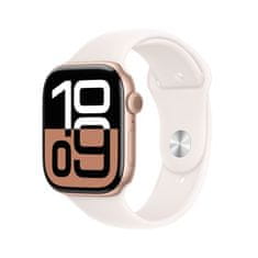 Apple Watch S10 GPS pametna ura, 42mm, rožnato zlato aluminijasto ohišje z nežno rožnatim športnim paščkom, S/M (mwwh3qh/a)