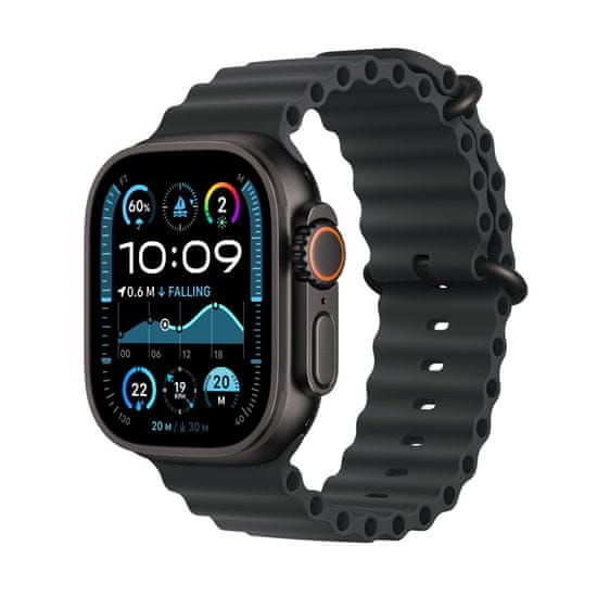 Apple Watch Ultra2 v2 pametna ura, 49mm, Cellular, Black Titanium ohišje, Black Ocean Band pašček