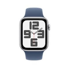 Apple Watch SE2 v3 pametna ura, 40mm, srebrno aluminijasto ohišje z modrim paščkom - S/M (mxec3qh/a)