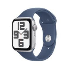 Apple Watch SE2 v3 pametna ura, 44mm, srebrno aluminijasto ohišje z modrim paščkom - M/L (mxer3qh/a)