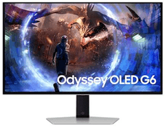 Samsung Samsung Odyssey monitor, QHD, 27 G6, 360Hz, OLED, 16:9, 2560x1440, DP, 2x HDMI (LS27DG602SUXEN)